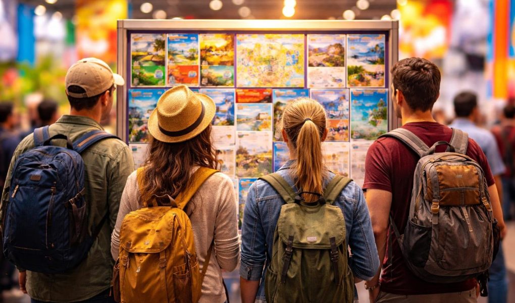 voyageurs-panneau-brochures-couleur-exotique