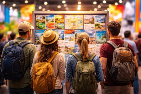 voyageurs-panneau-brochures-couleur-exotique