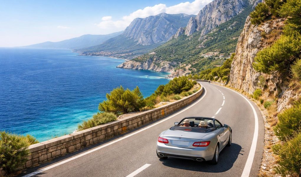 voiture-decapotable-route-cotiere-croatie