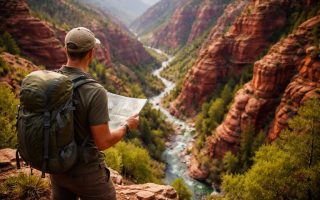 gorges-cians-roches-rouges-riviere-randonneur