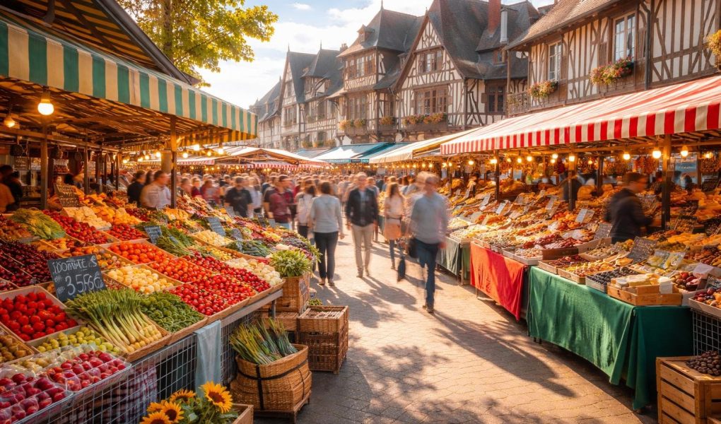 marche-deauville-stands-facades-normandes