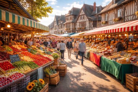 marche-deauville-stands-facades-normandes