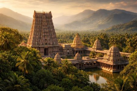 temple-inde-verdure-cocotiers-montagnes