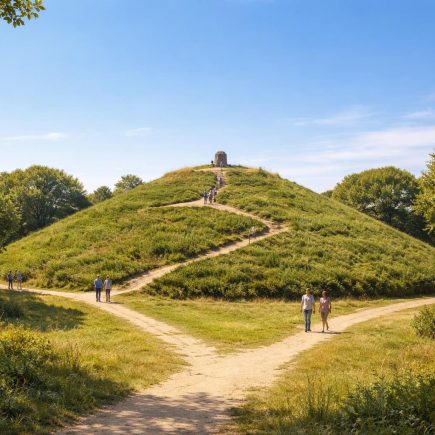 tumulus-saint-michel-colline-arbres-ciel-bleu