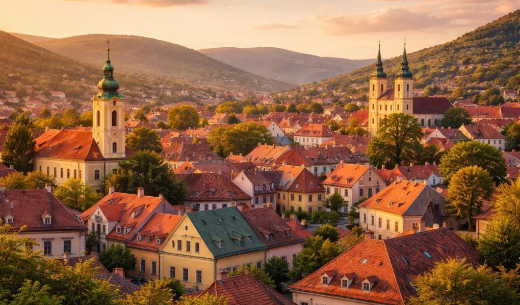 toits-colores-ville-hongroise-coucher-soleil