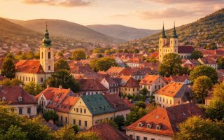 toits-colores-ville-hongroise-coucher-soleil