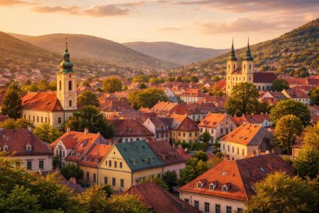 toits-colores-ville-hongroise-coucher-soleil