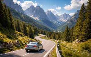 voiture-route-montagnes-dolomites대화