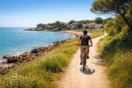 cycliste-chemin-cotier-ile-maisons