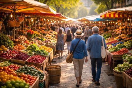 marche-etals-produits-personnes-matin
