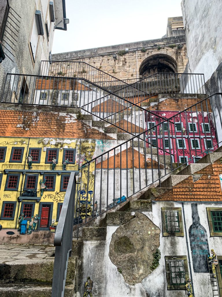 Escaliers à Vila Gaia, Portugal